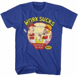 Beavis and Butthead Work Sucks T-Shirt Large