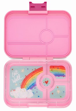 Yumbox Tapas Large Bento Lunch Box For Kids &amp; Adults - 4 Compartments - Capri Pink