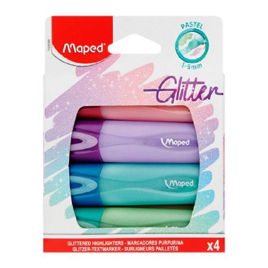 Maped Glitter Highlighter 4 Pack