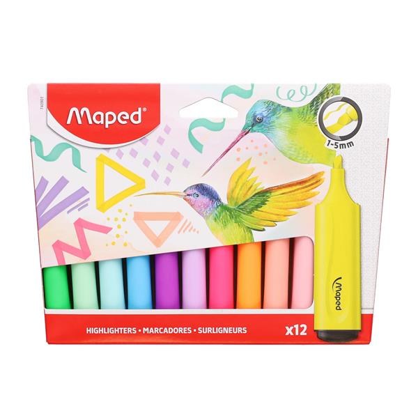 Maped Glitter Highlighters 4 Pack - Pastel