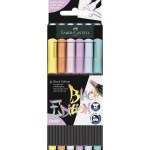 Black Edition Brush Pens 6 Pack Pastell Faber Castell
