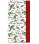 Tissue Paper Christmas Holly 8 Sheets