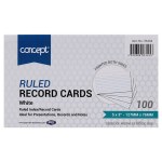 Record Cards Size 5 inch x 3 inch 100 Pack White