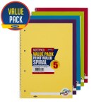 Spiral Pad 160pg Premto 5 Pack