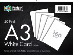 A3 Card White 50 Pack 160g Perfect Stationery