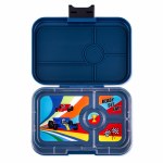 Yumbox Tapas Large Bento Lunch Box For Kids & Adults - 4 Compartments - Monte Carlo Blue