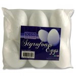 Styrofoam Eggs100mm 6 pack