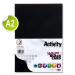 A2 Card 160gsm Black 50 Sheets