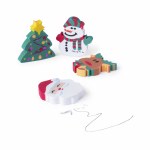 Christmas Novelty Erasers 4 Pack