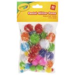 Crayola Craft Pastel Glitter Pom Poms