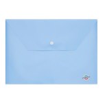 Button Document Wallet A4 Premto Pastel Cornflower Blue