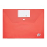 Button Document Wallet A4 Premto Ketchup Red