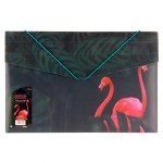 Document Wallet A4 With Elastic Band 3D Tropical Twilight Document Wallet A4 With Elastic Band 3D Tropical Twilight