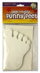 Paper Funny Feet cut outs 16 pack
