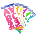 Bazic Stickers Alphabet & Numbers Fluorescent