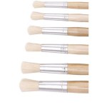 Hog Bristle Round Tip Short Size No 16 - 10 Pack