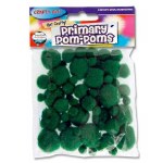 Crafty Bitz Primary Pom Poms Green