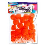 Crafty Bitz Primary Pom Poms Orange