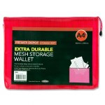 Document Mesh Wallet Extra Durable Pink A4+