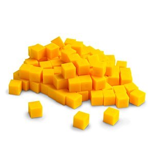 1cm Yellow Cubes 100 Pieces