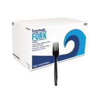Plastic Forks Black HW (1000)