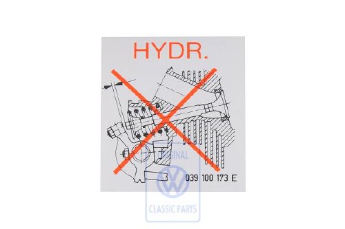 OEM Sticker valve clearance