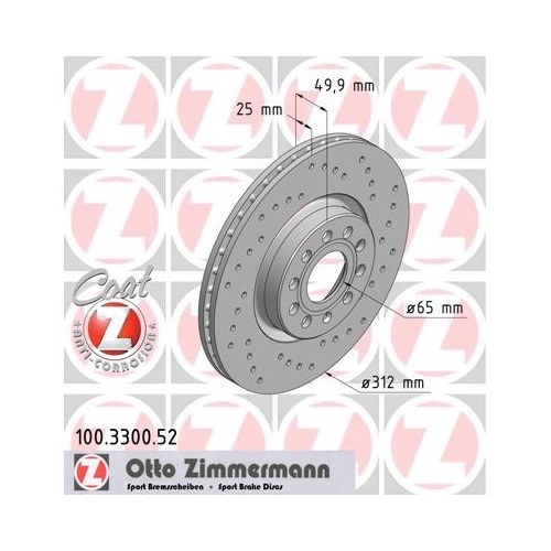 Brake Rotor MK5/6 Front DRILLED