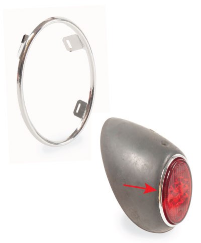 Taillight Chrome Bezel T1 55-61 Each