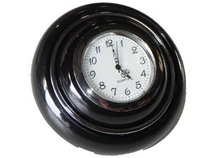 Horn Button - Black With Clock