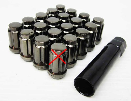 Nut Kit 12mm Close Gun Metal SET OF 19