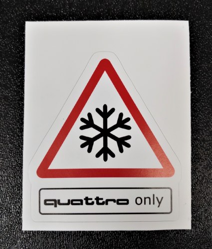Quattro Only Clear Decal