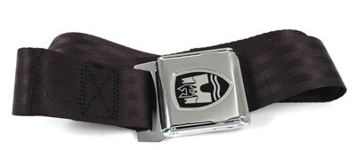 Seat Belt Lap BLACK / Chrome