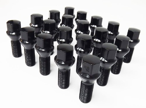 Cone 14 x 1.5 x 33mm Lug Bolt Black Set of 20