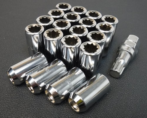 Nut Kit 12mm Internal Chrom 20