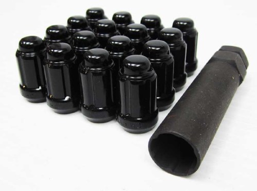 Nut Kit 12mm Closed Black 16