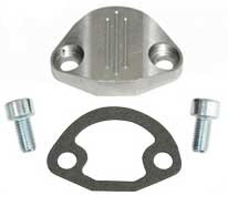 Fuel Pump Block Off Silver