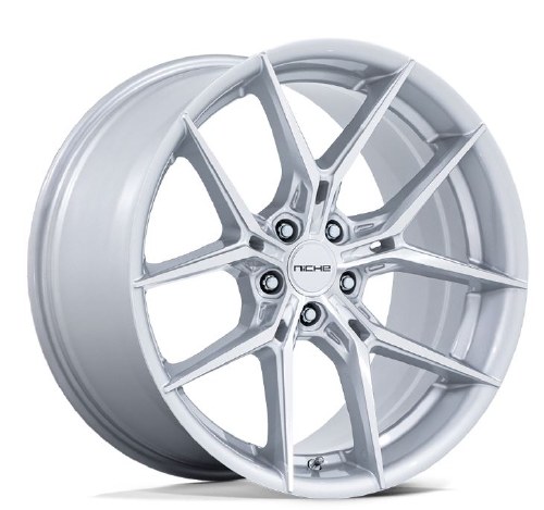 Niche Prodigy 5 19x8.5 5/112 ET 42 HB 72 Silver W/Machined Face