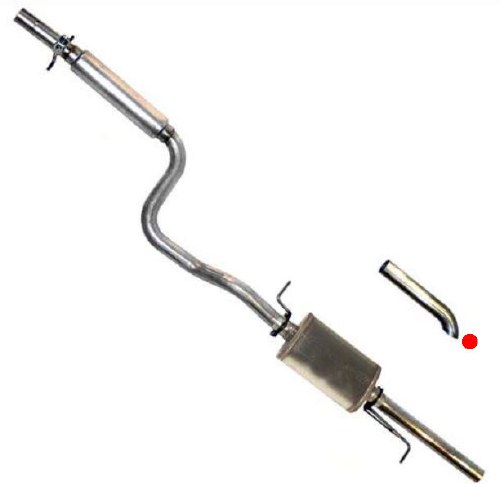 Exhaust - MK4 Jetta 2.25" Alum Hidden Tip (TT253.436MH)