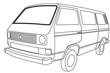 Windshield Vanagon 80-91 CLEAR