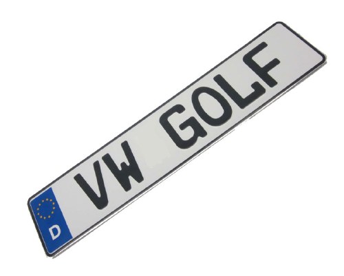 Europlate EEC " VW GOLF "