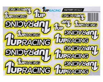 1UP Racing Decal Sheet (Yellow) - Hobby Hobby