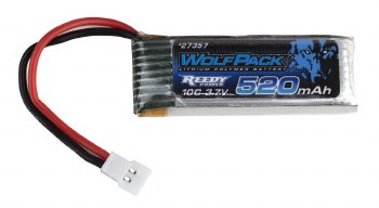 Reedy WolfPack 1S LiPo 10C Battery Pack w/Micro Connector (3.7V/520mAh)