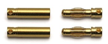 Reedy 4.0 mm Connectors (2 Male, 2 Female)