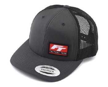 Factory Team Logo &quot;Curved Bill&quot; Trucker Hat (Black/Grey) (One Size Fits Most)