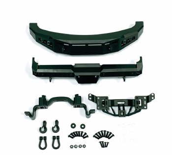 Complete Black Bumper Set, for F-250 Chassis, Front &amp; Rear and Hooks