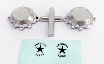 American Force H01 Contra Wheel Cap, Silver, with Decal