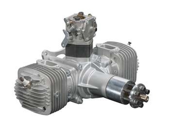 DLE-120cc Twin Gas Engine w/Elec Ig &amp; Muffs