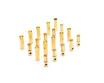 Gold Bullet Connector Set, 4mm (10)