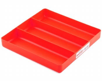 Ernst Manufacturing 3 Compartment Organizer Tray (Red) (10.5x10.5&quot;)