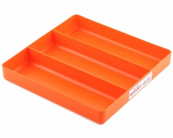 Ernst Manufacturing 3 Compartment Organizer Tray (Orange) (10.5x10.5&quot;)
